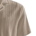 thumbnail image 6 of Yaoyar Men's Ribbed Shirt and Shorts Set, Short Sleeve, Drawstring Waist, Casual Summer Outfit, 6 of 6