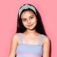 thumbnail image 2 of Unique Bargains Fashion Stripe Headbands for Girls 6.69"x2.95" 2 Pcs Pink, Green, 2 of 6
