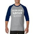 thumbnail image 1 of Artix - Mens Raglan Sleeve Baseball T-Shirts, up to Size 3XL - Wooden Spoon Survivor, 1 of 4