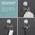 thumbnail image 6 of Zenna Home Rustproof Shower Storage Hooks, Set of 2, Adhesive or Suction Mount, Stainless Steel, 6 of 6