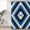 thumbnail image 4 of Shower Curtain Classic Aztec Texture Pattern Waterproof Shower Curtain Set with Hooks for Bathroom Showers,Stalls and Bathtubs,54x78InAbstract Geometric, 4 of 9