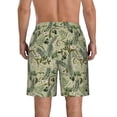 thumbnail image 3 of Naloa Tropical Plants Green Men's Beach Shorts, Surfing shorts, Swim trunks, Quick Dry Swim Trunks for Surfing Beach Fun - Medium, 3 of 9