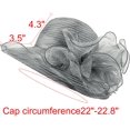 thumbnail image 5 of Dalrosia Big Brim Hat Organza Hats Summer Beach Cap Tea Party Wedding Fascinator Church Hats, 5 of 5