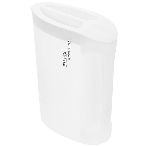 HOMEMAXS White Large Capacity Water Pitcher with Lid for Home Use Safe Plastic 64 oz