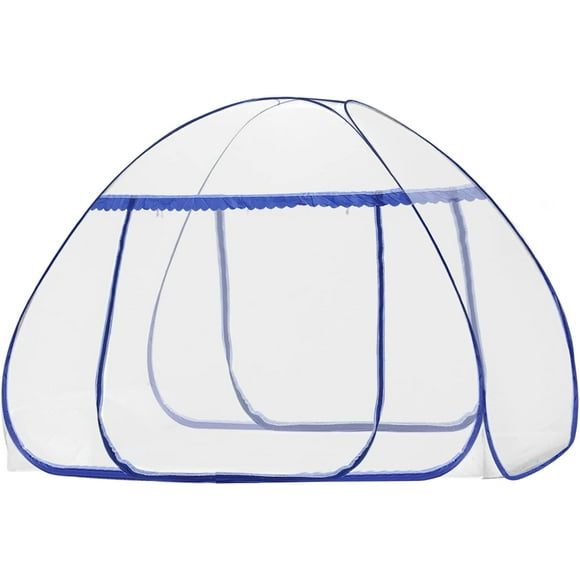Foldable Pop-Up Mosquito Shelter, High-Density Mesh Pop Up Mosquito Tent With Double Entry For Folded Size Portable Usage, Comprehensive 360° Protection In Yurt Design For Indoor Outdoor Spaces