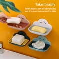 thumbnail image 4 of Advancent Bandeja de almacenamiento para pared, baño, cocina, decoración de nubes, cepillo, plato, soporte de de plástico, estante organizador de Juegos de accesorios de baño Azul claro Advancent HA065188-04, 4 of 6
