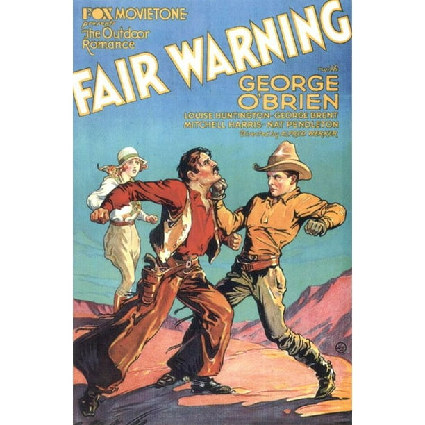 Fair Warning (1931) Laminated Movie Poster - Walmart.com - Walmart.com