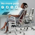 thumbnail image 3 of Seat Cushion for Office Chair, Memory Foam Coccyx Pillow for Tailbone Pain Relief, Ergonomic Desk Chair Cushion, Gray, 3 of 7