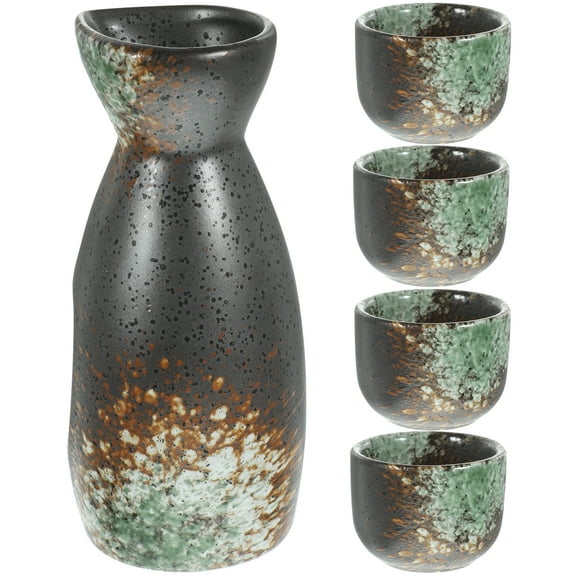 Japanese Sake Set 1 Set Ceramic Sake Serving Pot with Delicate Cups Traditional Sake Drinkware Set