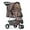 Leopard Print, variant on Magshion Foldable Pet Dog Stroller with Wheels, Cat Dog Stroller with Storage Basket and Cup Holder for Small and Medium Cats, Dogs, Puppy, Navy Blue