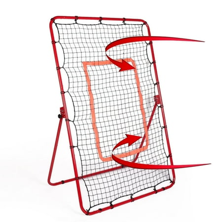 IAJXWI 6ft x 4ft Pitchback Rebound Net Adjustable Baseball Rebound Net Return Fielding Trainer for Softball Throwing Pitching