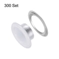 thumbnail image 3 of Uxcell 300set Grommets Kit Metal Eyelets 8mm 3/10" Hole Tiny Grommet for Shoes Clothes Belt Tag DIY Project, White, 3 of 6