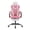Pink, variant on Kumix Gaming Chair with Footrest, High Back Gaming Chairs PVC Leather Ergonomic Office Gamer Chair Headrest Lumbar Support Racing Style Video Gaming Chair (Black White)