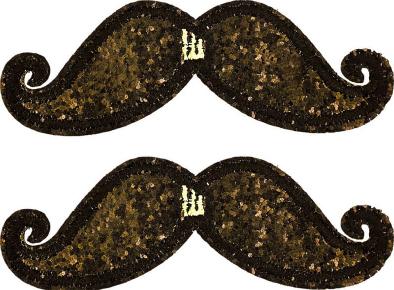 SHWINGS BLACK SPARKLE MUSTACHE wings shoes official designer Shwings NEW 11707 