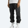 thumbnail image 4 of New Pocket Design Solid Cargo Pants Trousers for Men Full Length Casual Loose Drawstring Pockets Pants Male Cargo Trousers Black L, 4 of 6