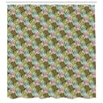 thumbnail image 3 of Ambesonne Colorful Shower Curtain, Tropical Leaves Pattern, 69"Wx84"L, Charcoal Grey and Multicolor, 3 of 3