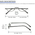 thumbnail image 2 of REAVEE 3 Pairs Half Frame Reading Glasses Half Metal Moon Readers for Women Men Golden+Silver+Gray 1.25, 2 of 4