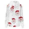 thumbnail image 7 of Lorytime Christian Hoodies for Women Christmas Santa Claus Print Sweatshirt Long Sleeve Pullover Drop Shoulder Loose Tops, 7 of 7
