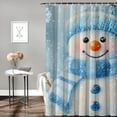 thumbnail image 2 of BCIIG Snowman Snowflake Winter Washable Shower Curtain with Hooks 69"x72, 2 of 7