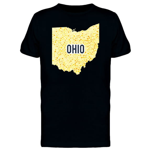 Ohio Dotted Map Ts Tee Men's -Image by Shutterstock