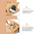 thumbnail image 4 of Minkissy 1Pc Outdoor Foldable Wine Table Portable Wood Serving Table in Khaki Color, 4 of 6