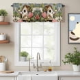 thumbnail image 3 of Farmhouse Bird on Flower Branch Leaf Valances for Windows,Kitchen Valance Rod Pocket Short Curtain, Pastoral Pink White Floral Valance Curtain Window Valances for Bedroom Bathroom 42x18in, 3 of 9