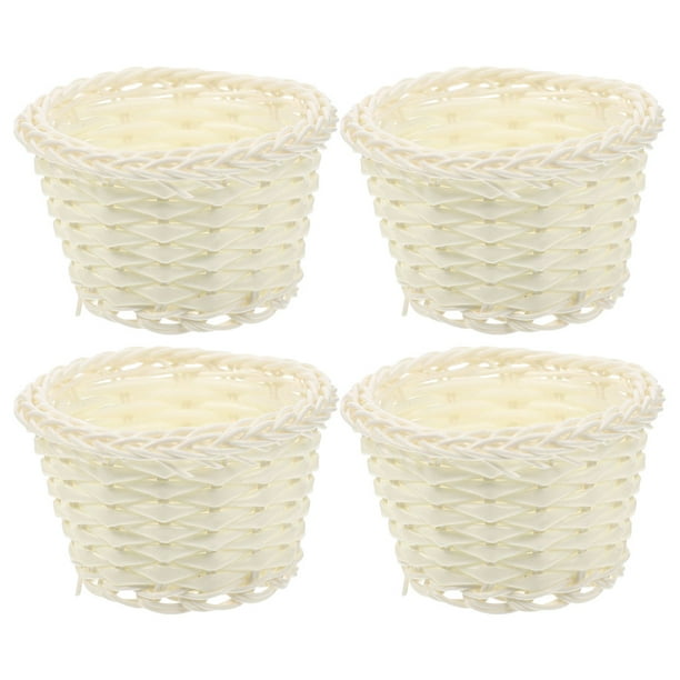 4pcs mini cestas tejidas miniaturas canasta de flores canasta de picnic canasta de fiestas