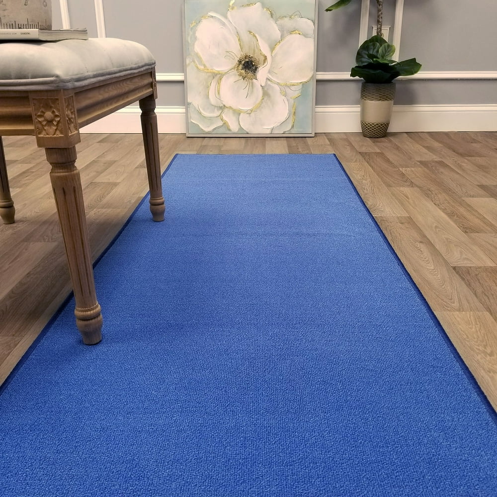 Your Choice Length & Color Solid NonSlip Carpet Runner Rug Rubber Backed
