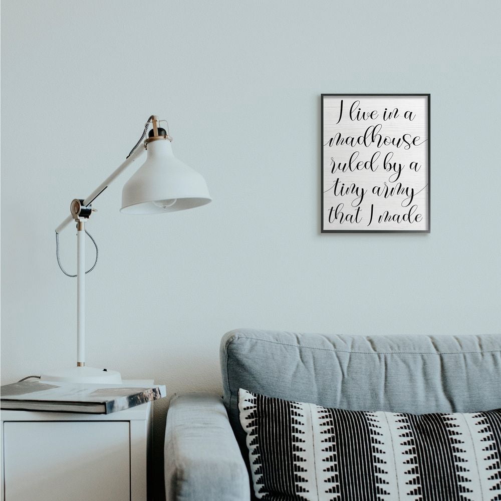 Stupell Industries Madhouse Ruled by Children Phrase Family Humor Designed by Daphne Polselli
