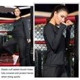 thumbnail image 3 of TOPTIE Tee-Shirt d'Entraînement pour Femmes Manches Longues Yoga Course Gym Sport T-Shirt-Rouge-TG, 3 of 5