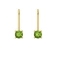 thumbnail image 3 of Clara Pucci 0.5Ct Natural Peridot Round Cut VVS1 Lever Back Drop Dangle 18k Solid hypoallergenic Gold Designer Earrings For August, 3 of 7
