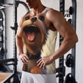 thumbnail image 5 of Gukieu Cartoon Happy Cute Puppy Print Men's Quick Dry Fitness Vest, Round Neck Sleeveless Fitness Bodybuilding Top-Medium, 5 of 7
