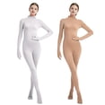 thumbnail image 3 of Elegante blusa de seda color leche para mujer, ajustada, de manga larga, color liso, temática cinematográfica popular, para jóvenes de 18 a 24 años., 3 of 5