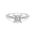 thumbnail image 3 of 1 Carat IGI Certified Princess Shape Lab Grown Diamond Engagement Ring | 14K White Gold |Sansa Solitaire Diamond Ring | FG-VS1-VS2 Quality Friendly Diamonds, 3 of 4