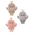 thumbnail image 3 of 3Pcs Baby Bath Mitts Washcloths Scrubber Cartoon Cactus Towels (Assorted Color), 3 of 9