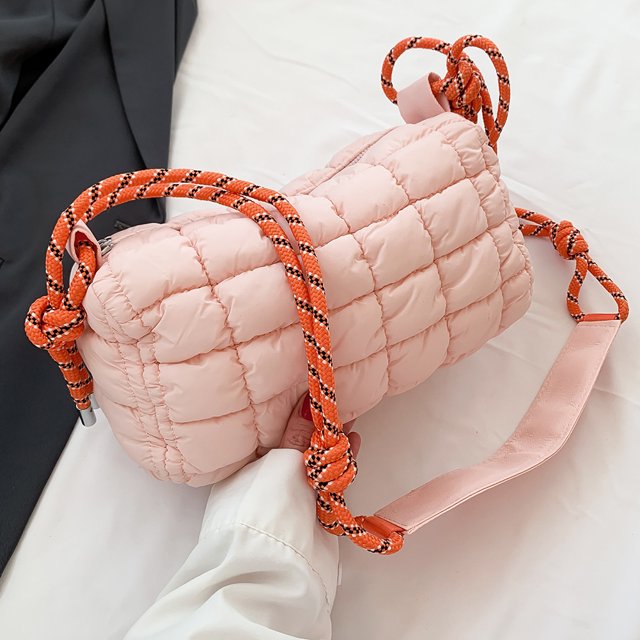 Bolsa De Hombro Bolso de mano para mujer, Bolso de viaje femenino sencillo de nailon a la moda (rosa)