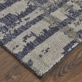 thumbnail image 3 of Feizy Altmar Modern Abstract, Blue/Gray/Taupe, 2'6" x 8' Runner Stain Resistant Kid Friendly Handmade Bohemian & Eclectic Stripes Design Carpet for Living Dining Bed Room, 3 of 8