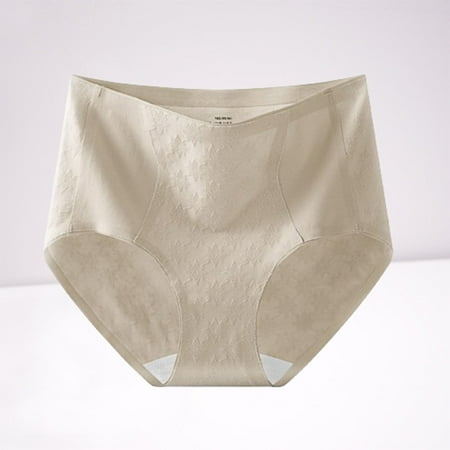 Daily Savings: Panty Packs Women  Ropa Interior de Mujer  Women s Large Size High Waist Tummy Butt Lifting Solid Color Lace Breathable Underwear Briefs SOPATENOR Khaki L