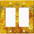 thumbnail image 6 of Metal Light Switch Plate Cover Elegant Yellow Letter Frame Damask DAM066, 6 of 13