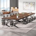thumbnail image 4 of Finmind Rectangular Conference Table for 6-8 People, 78" Large Wood Seminar Table for Home Office, 4 of 6