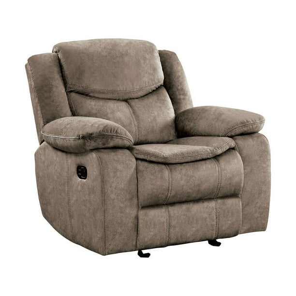 Fabric Glider Recliner, Brown