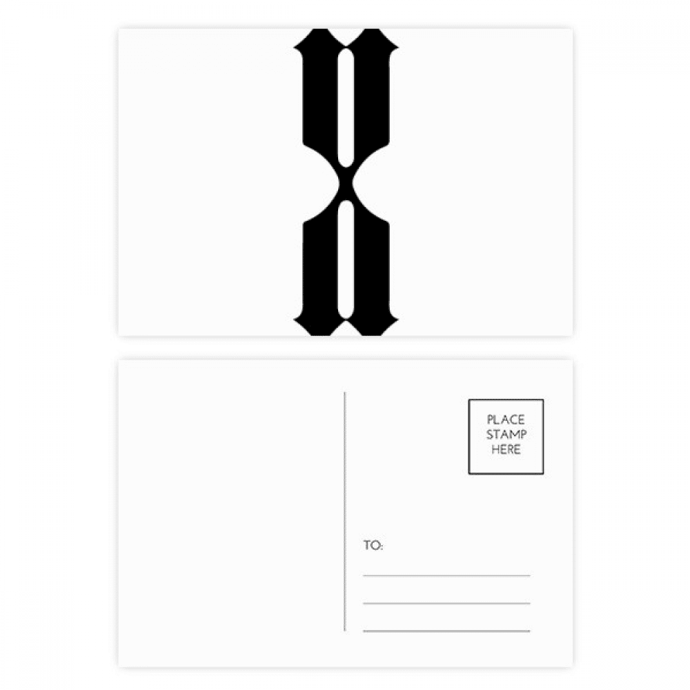 roman numerals ten in black postcard set birthday mailing thanks greeting card