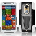 thumbnail image 3 of For Motorola Moto X 2nd Gen (AT&amp;T/US Cellular/Verizon) - HYBRID PC/SC Combo Cover w/ Kickstand - White HYB, 3 of 7