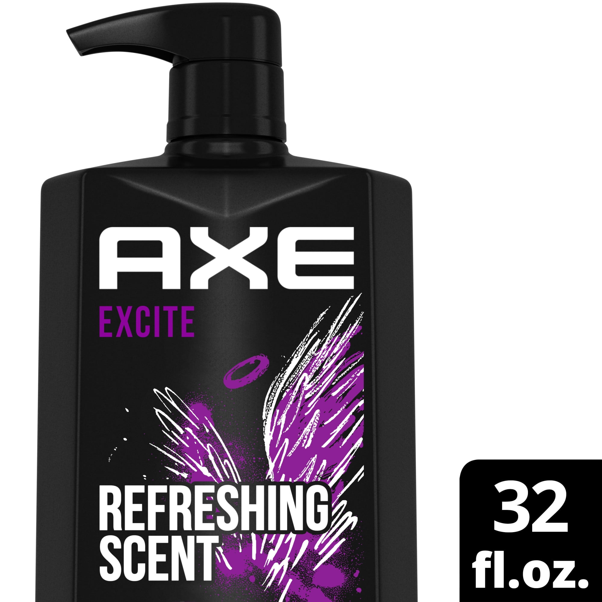 AXE Men's Liquid Body Wash & Shower Gel Excite Crisp Coconut & Black Pepper, 32 oz Pump