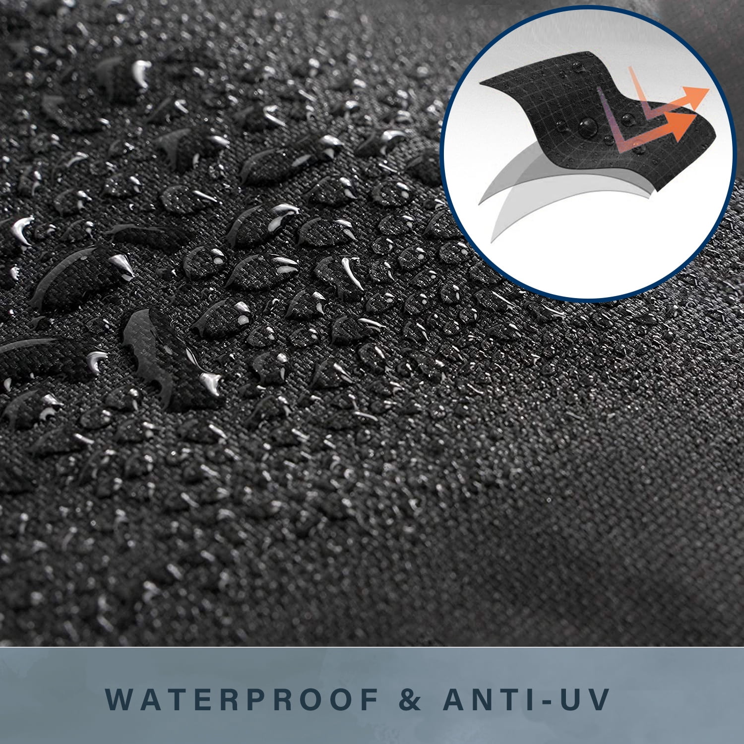 D Drift All Things Water Outboard Motor Cover, Waterproof 600D Heavy Duty Boat Engine Hood Covers, Fit for Motor 115-250HP, Black