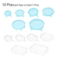thumbnail image 3 of Unique Bargains Couvercle Extensible en Silicone 12Pack Rond Rectangle Couvercle du Récipient pour Micro-Ondes 2Color, 3 of 6