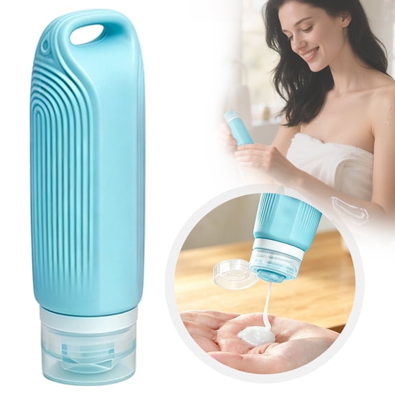 Travel Bottles for Toiletries,Leak Proof Refillable Squeezable Containers,Silicone Travel Lotion Dispenser,Liquid Silicone Squeezable Travel Storage Holder,Slim Lightweight Bottle for Toiletry