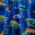 thumbnail image 5 of Orinice  Cute Sea Turtle 4-Piece Shower Curtain Sets-Blue Sea Turtle Bathroom Set Accessories with Non-Slip Rug, Toilet Lid Cover, Bath Mat,12 HooksOcean Turtles Curtains-Home Decor Adult Gifts 60x72, 5 of 7