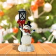 thumbnail image 1 of Figurita De Resina Iluminada De Un Muñeco De Nieve Festivo De Navidad, 1 of 4
