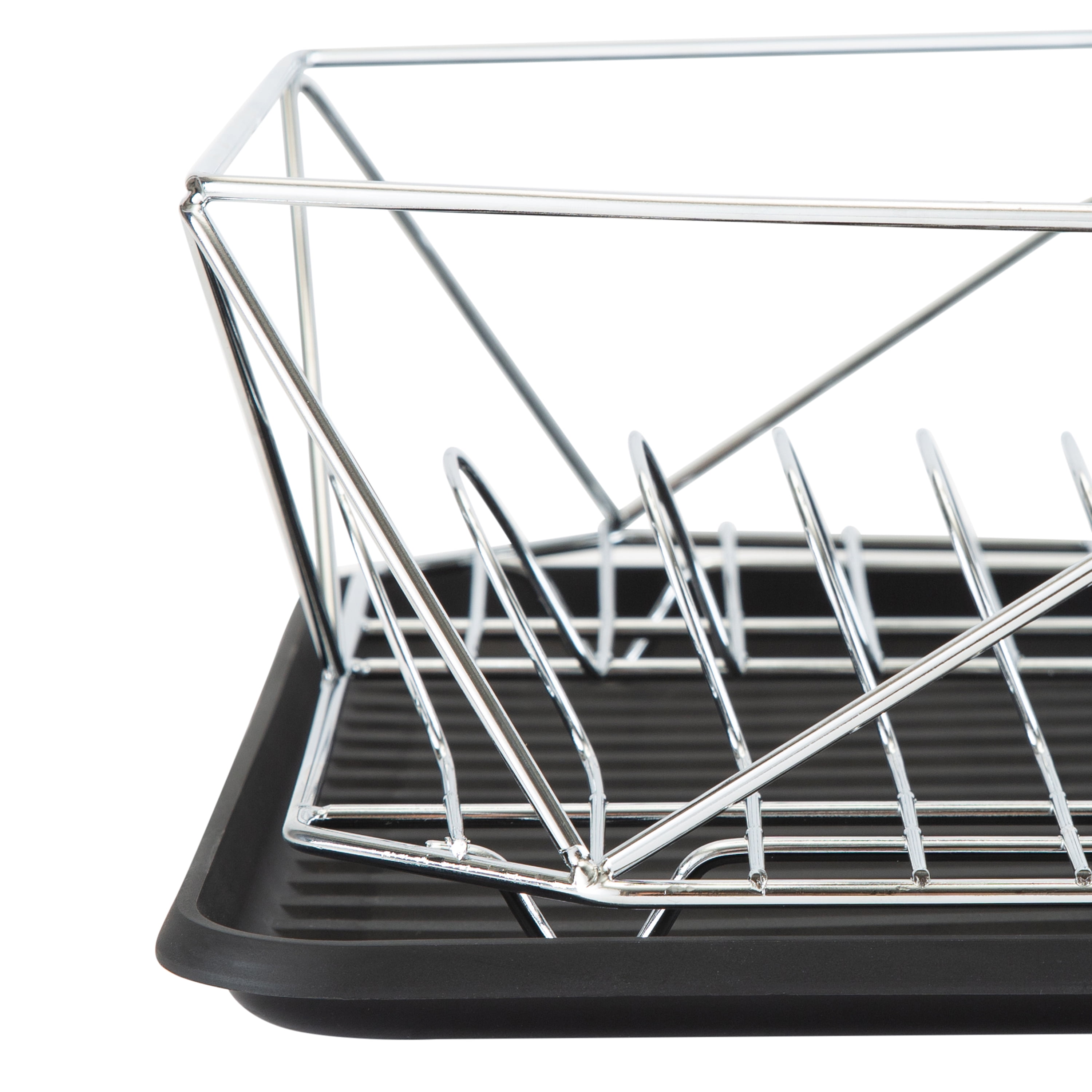 Matte Black Coated Metal Wire Kitchen Dish Drying Rack, Dinner Plate O –  MyGift